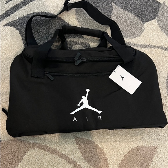 Jordan Black Duffel Bag with White Logo - Picture 5 of 6